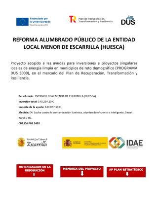 Imagen Notificación de la resolución / Memoria del proyecto /...