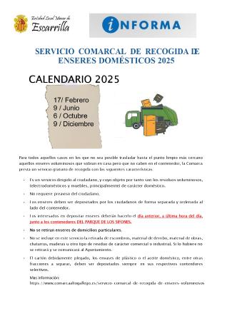 Imagen RECOGIDA ENSERES VOLUMINOSOS
