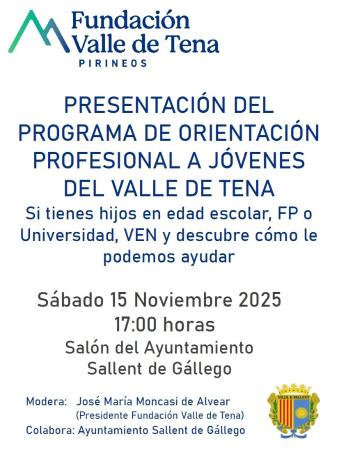 Imagen Presentación del programa de orientación profesional a jóvenes