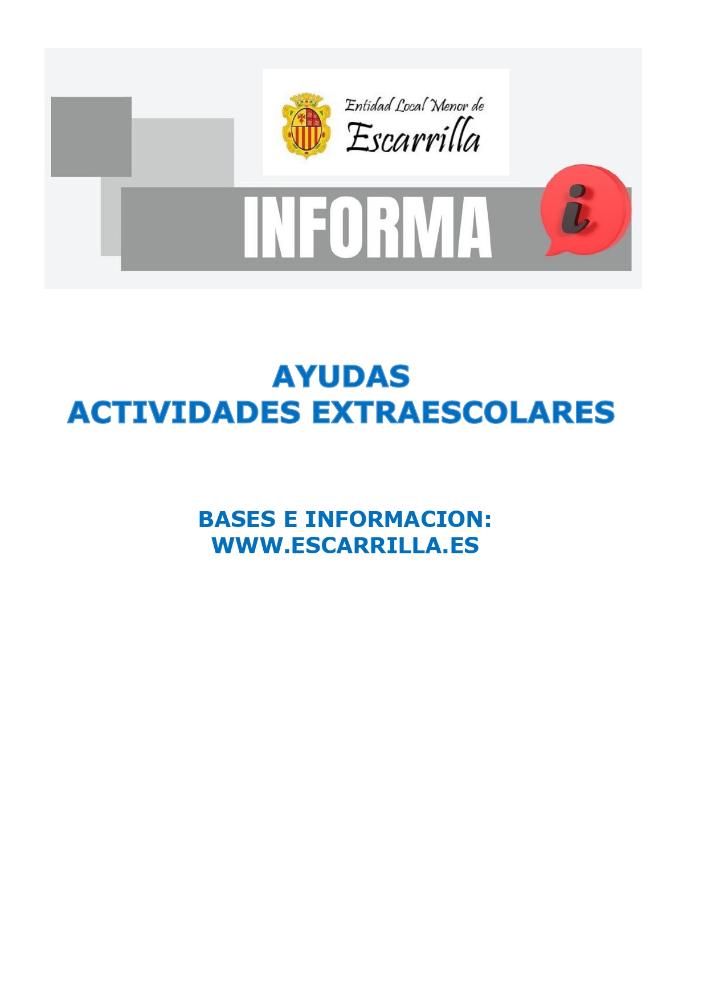 Imagen AYUDAS ACTIVIDADES EXTRAESCOLARES 2025